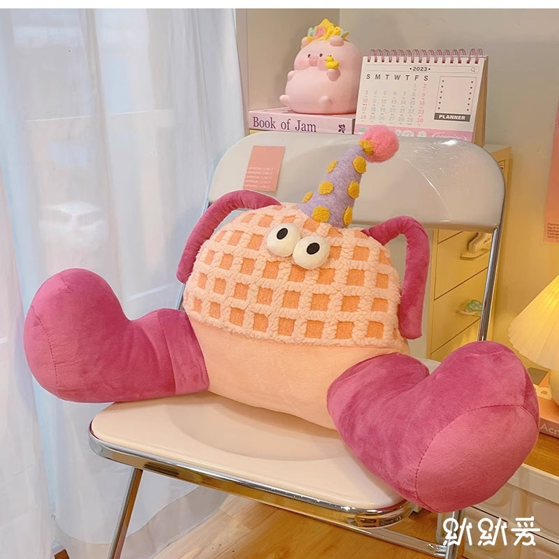 Cute Monster Back Pillow with Big Legs