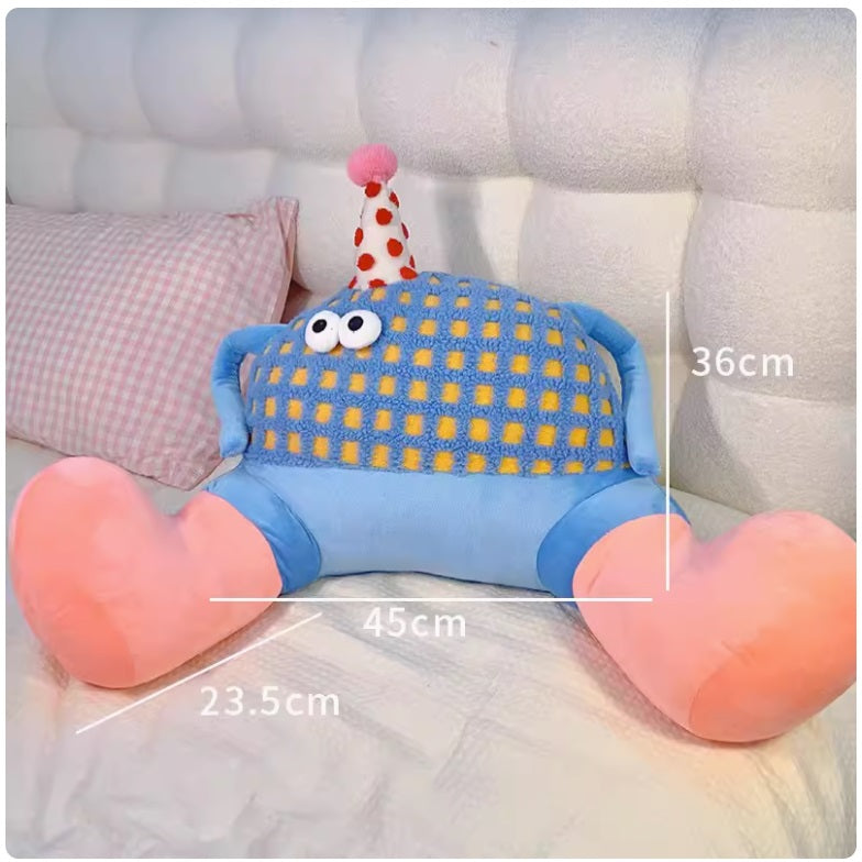 Cute Monster Back Pillow with Big Legs
