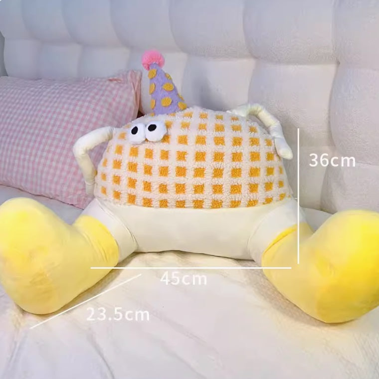 Cute Monster Back Pillow with Big Legs