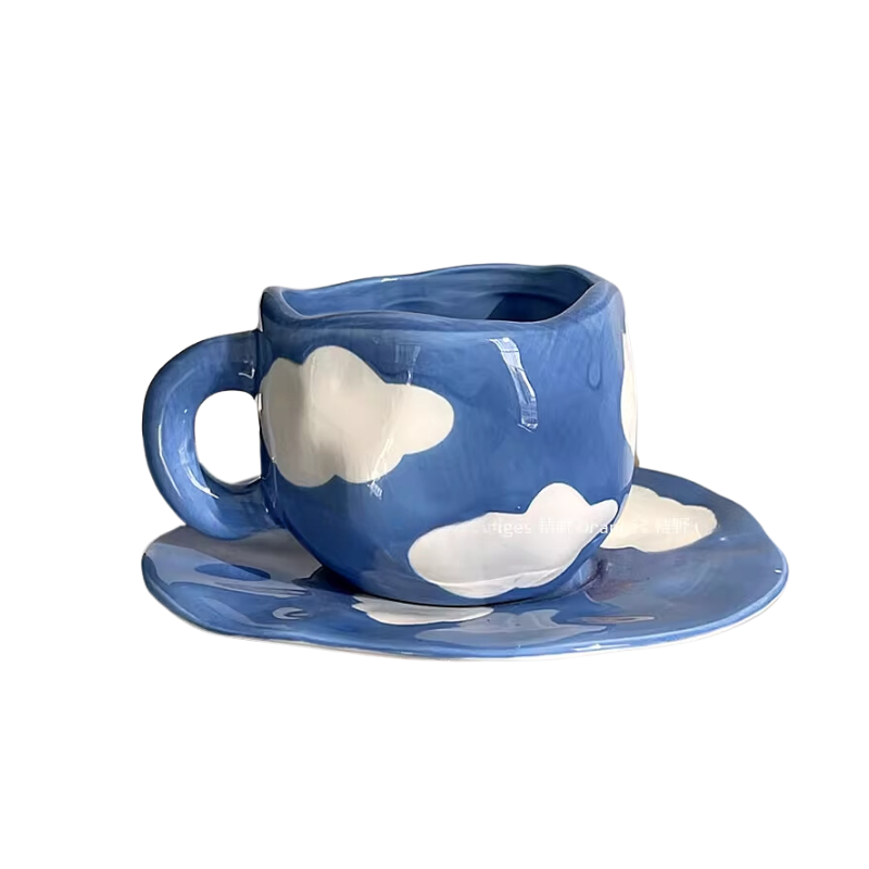 Blue Sky Cloud Coffee Cup and Saucer – 350ml
