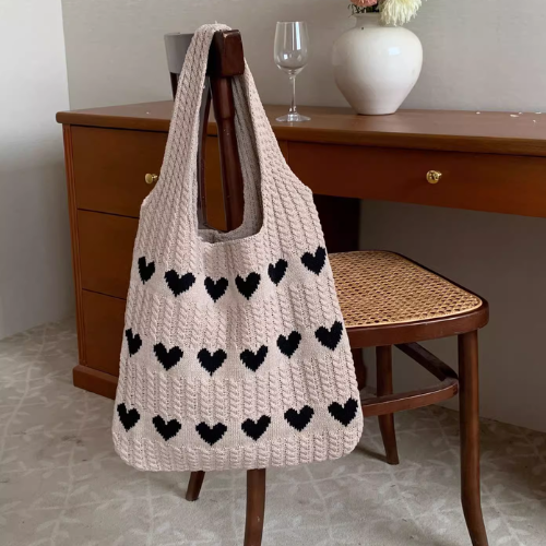Handmade with Love Heart-Shaped Bag