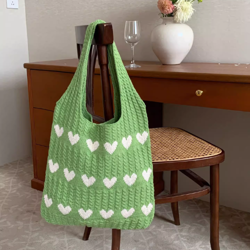 Handmade with Love Heart-Shaped Bag