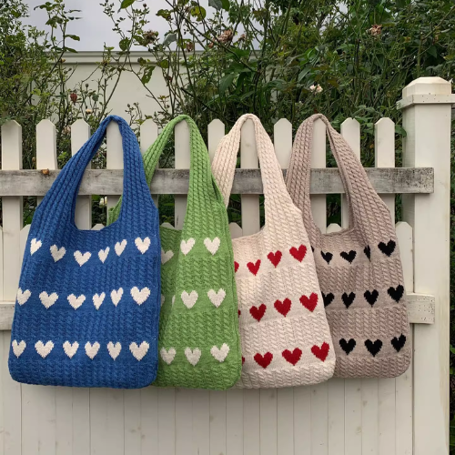 Handmade with Love Heart-Shaped Bag